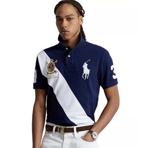 POLO RALPH LAUREN Men's Classic Fit Big Pony Mesh Polo Size XL In French Navy